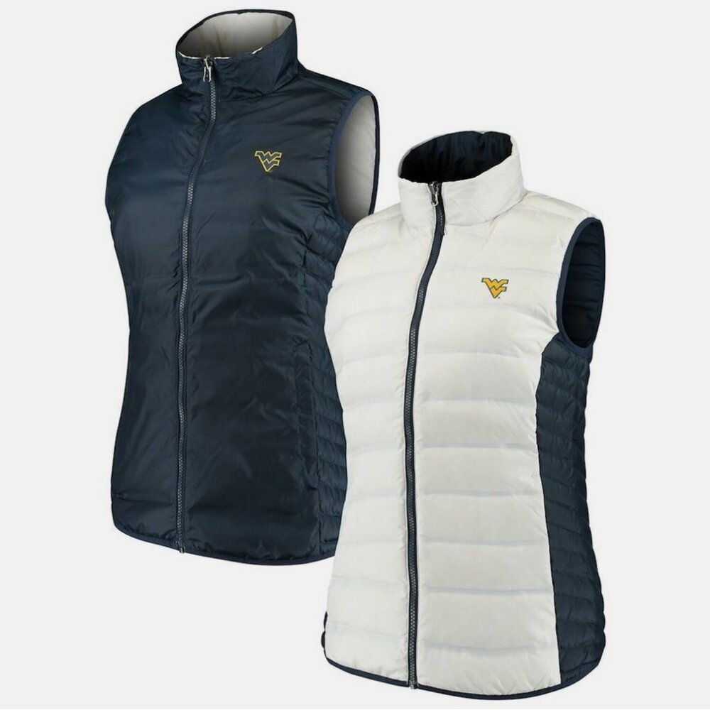 Columbia West Virginia Mountaineers Lake 22 Reversible Puffer Vest
